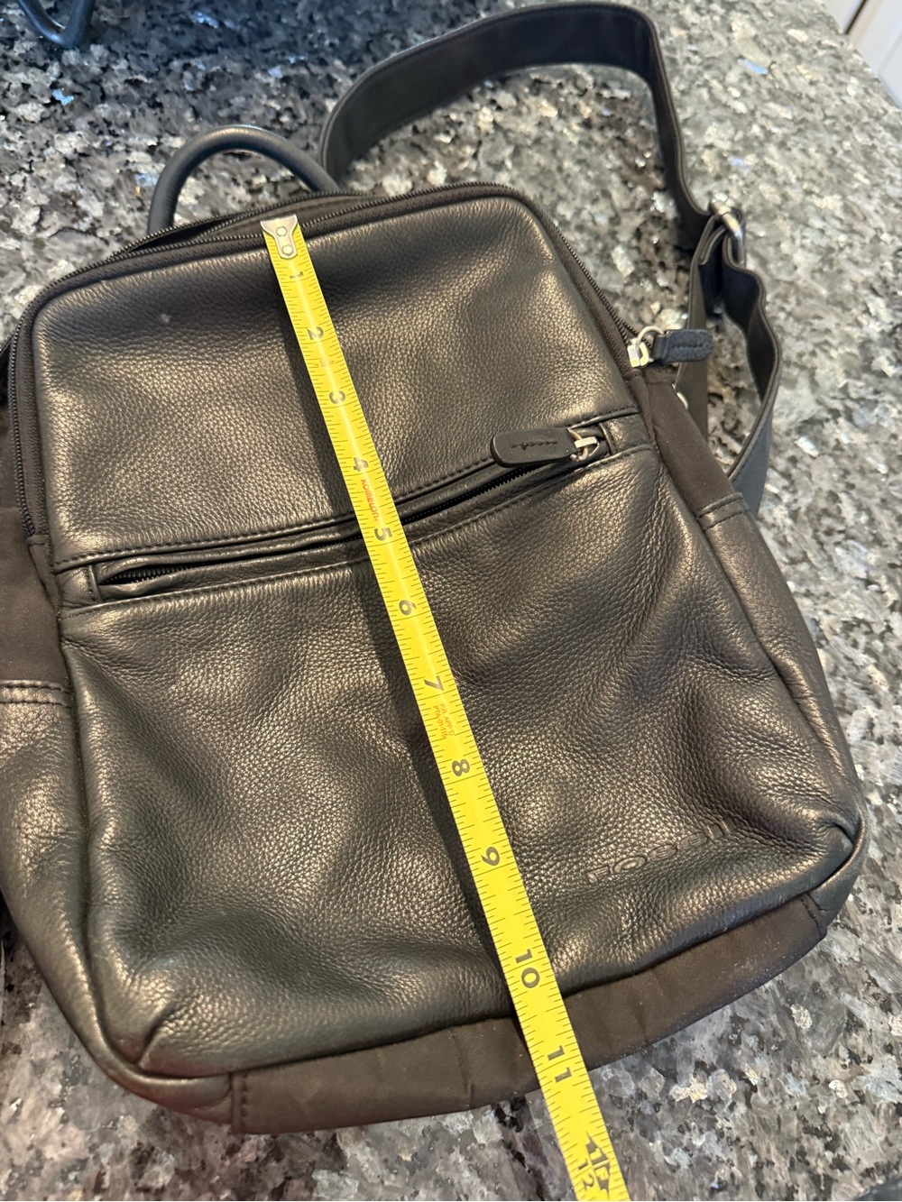 Vintage Mini Fossil Backpack Black Y2K Leather - Picture 11 of 12
